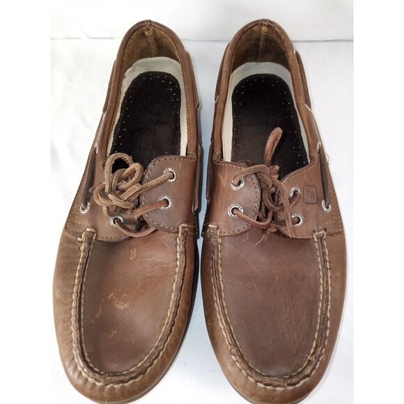Sperry Men's Top-Sider Brown Boat Shoes Size 9.5M - Picture 7 of 10